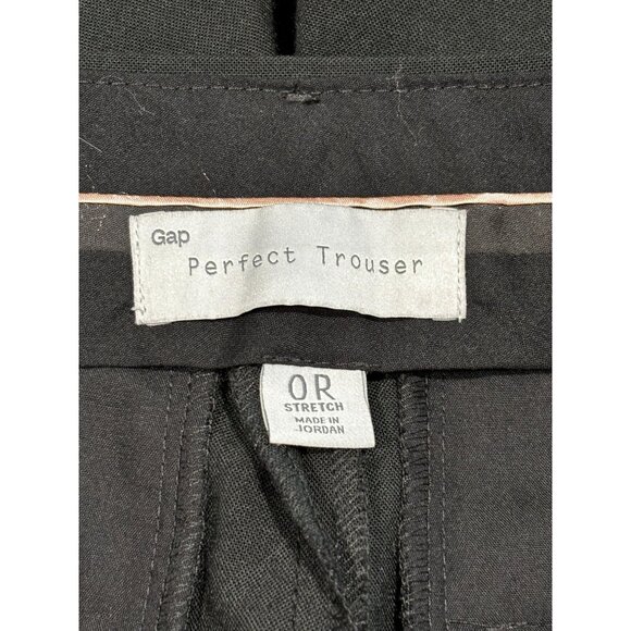 Gap Perfect Trouser Black Pants Size 0R Stretch - Picture 3 of 10
